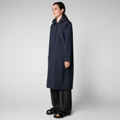 Impermeabili^Save The Duck Impermeabile Donna Asia Blu Nero