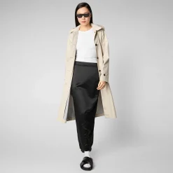 Impermeabili^Save The Duck Impermeabile Donna Asia Beige Crema