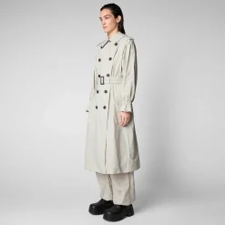 Impermeabili^Save The Duck Impermeabile Donna Ember Beige Chiaro