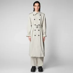 Impermeabili^Save The Duck Impermeabile Donna Ember Beige Chiaro