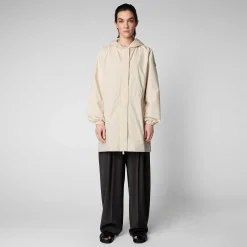 Impermeabili^Save The Duck Impermeabile Donna Fleur Beige Crema