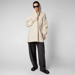 Impermeabili^Save The Duck Impermeabile Donna Fleur Beige Crema