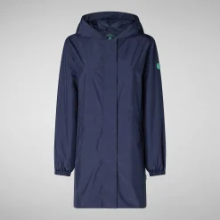 Impermeabili^Save The Duck Impermeabile Donna Fleur Blu Navy