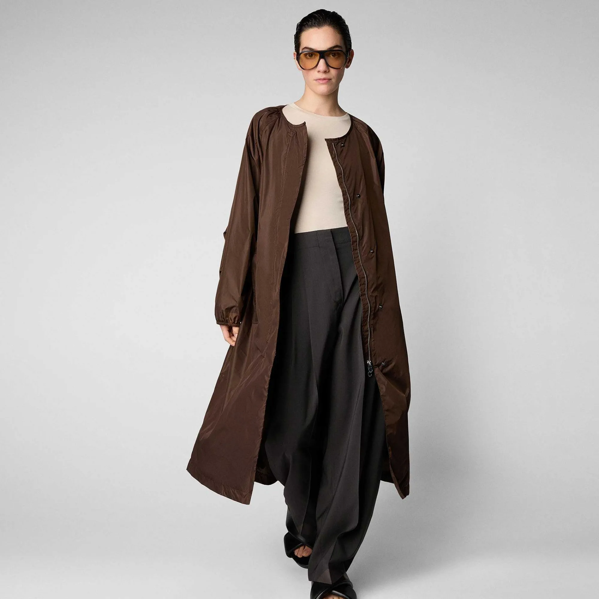 Impermeabili^Save The Duck Impermeabile Donna Mava Soil Brown