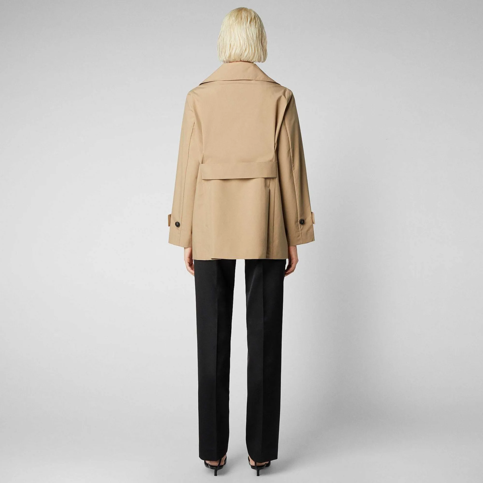 Impermeabili^Save The Duck Impermeabile Donna Sofi Beige Scuro