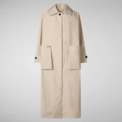 Impermeabili^Save The Duck Impermeabile Donna Yani Beige Crema