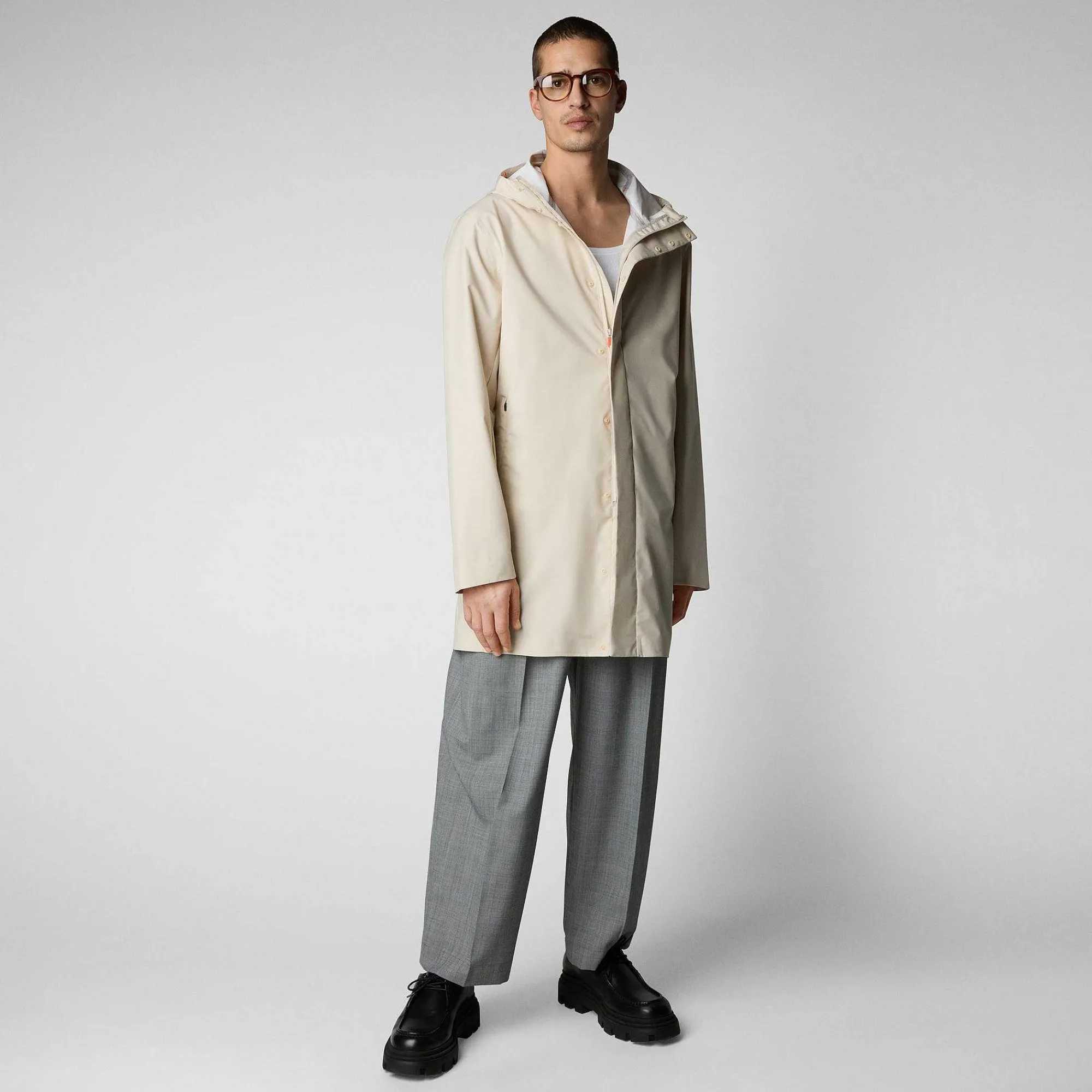 Impermeabili^Save The Duck Impermeabile Uomo Dacey Beige Crema