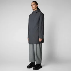 Impermeabili^Save The Duck Impermeabile Uomo Dacey Grigio Tempesta