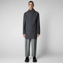 Impermeabili^Save The Duck Impermeabile Uomo Dacey Grigio Tempesta