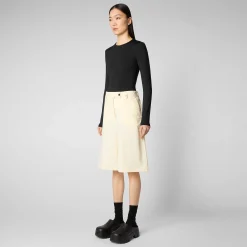 Pantaloni & Gonne^Save The Duck Pantaloni Donna Fiara Bianco Vaniglia