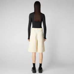 Pantaloni & Gonne^Save The Duck Pantaloni Donna Fiara Bianco Vaniglia