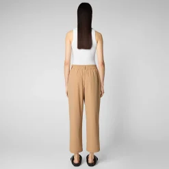 Pantaloni & Gonne^Save The Duck Pantaloni Donna Gita Beige Biscotto
