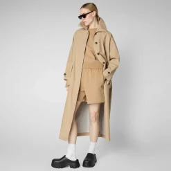 Pantaloni & Gonne^Save The Duck Pantaloni Donna Halima In Beige Biscotto