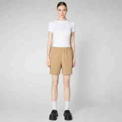Pantaloni & Gonne^Save The Duck Pantaloni Donna Halima In Beige Biscotto