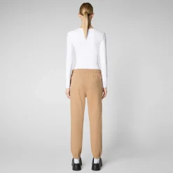 Pantaloni & Gonne^Save The Duck Pantaloni Donna Jiya In Beige Biscotto