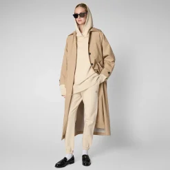 Pantaloni & Gonne^Save The Duck Pantaloni Donna Jiya In Beige Crema
