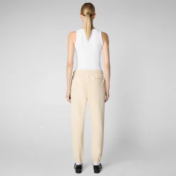 Pantaloni & Gonne^Save The Duck Pantaloni Donna Jiya In Beige Crema