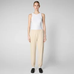Pantaloni & Gonne^Save The Duck Pantaloni Donna Jiya In Beige Crema