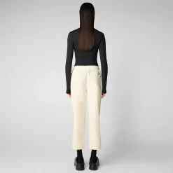 Pantaloni & Gonne^Save The Duck Pantaloni Donna Milan Bianco Vaniglia