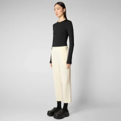 Pantaloni & Gonne^Save The Duck Pantaloni Donna Milan Bianco Vaniglia