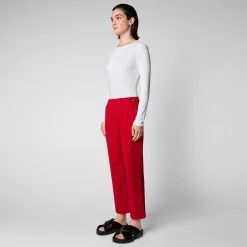 Pantaloni & Gonne^Save The Duck Pantaloni Donna Milan Rosso Pomodoro