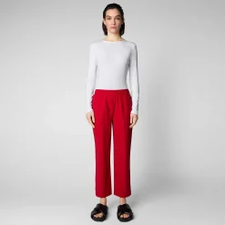 Pantaloni & Gonne^Save The Duck Pantaloni Donna Milan Rosso Pomodoro