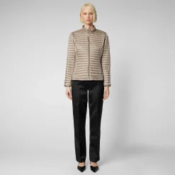 Piumini Animal-Free^Save The Duck Piumino Animal Free Andreina Grigio Perla