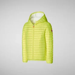 Piumini Animal-Free^Save The Duck Piumino Animal Free Bambino Gillo Giallo Fluo