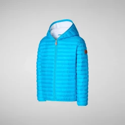Piumini Animal-Free^Save The Duck Piumino Animal Free Bambino Gillo Azzurro Fluo