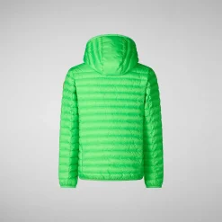 Piumini Animal-Free^Save The Duck Piumino Animal Free Bambina Katie Verde Fluo