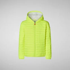 Piumini Animal-Free^Save The Duck Piumino Animal Free Bambina Katie Giallo Fluo