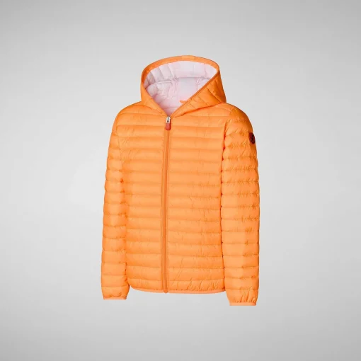 Piumini Animal-Free^Save The Duck Piumino Animal Free Bambina Katie Arancione Fluo