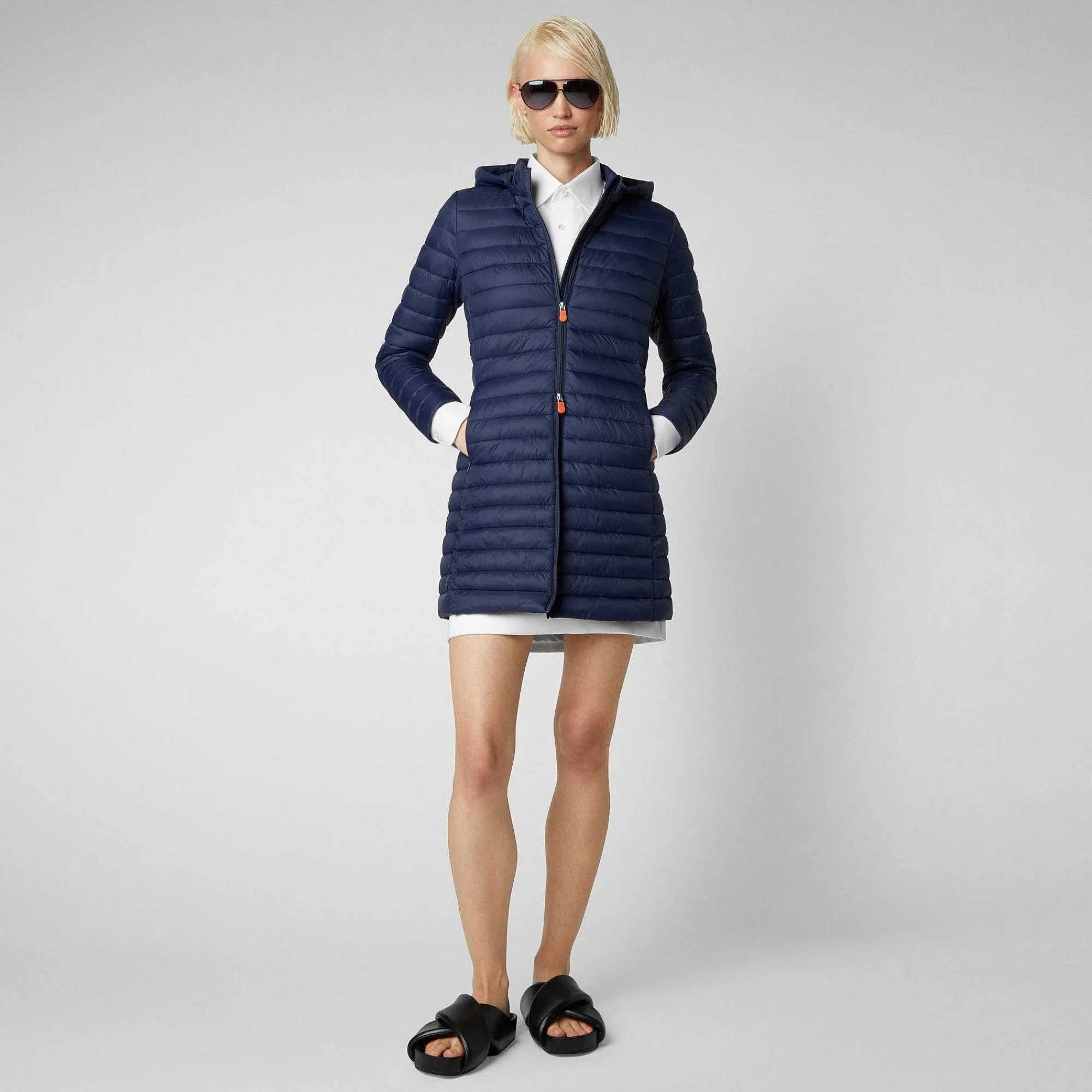 Piumini Animal-Free^Save The Duck Piumino Animal Free Bryanna Blu Navy