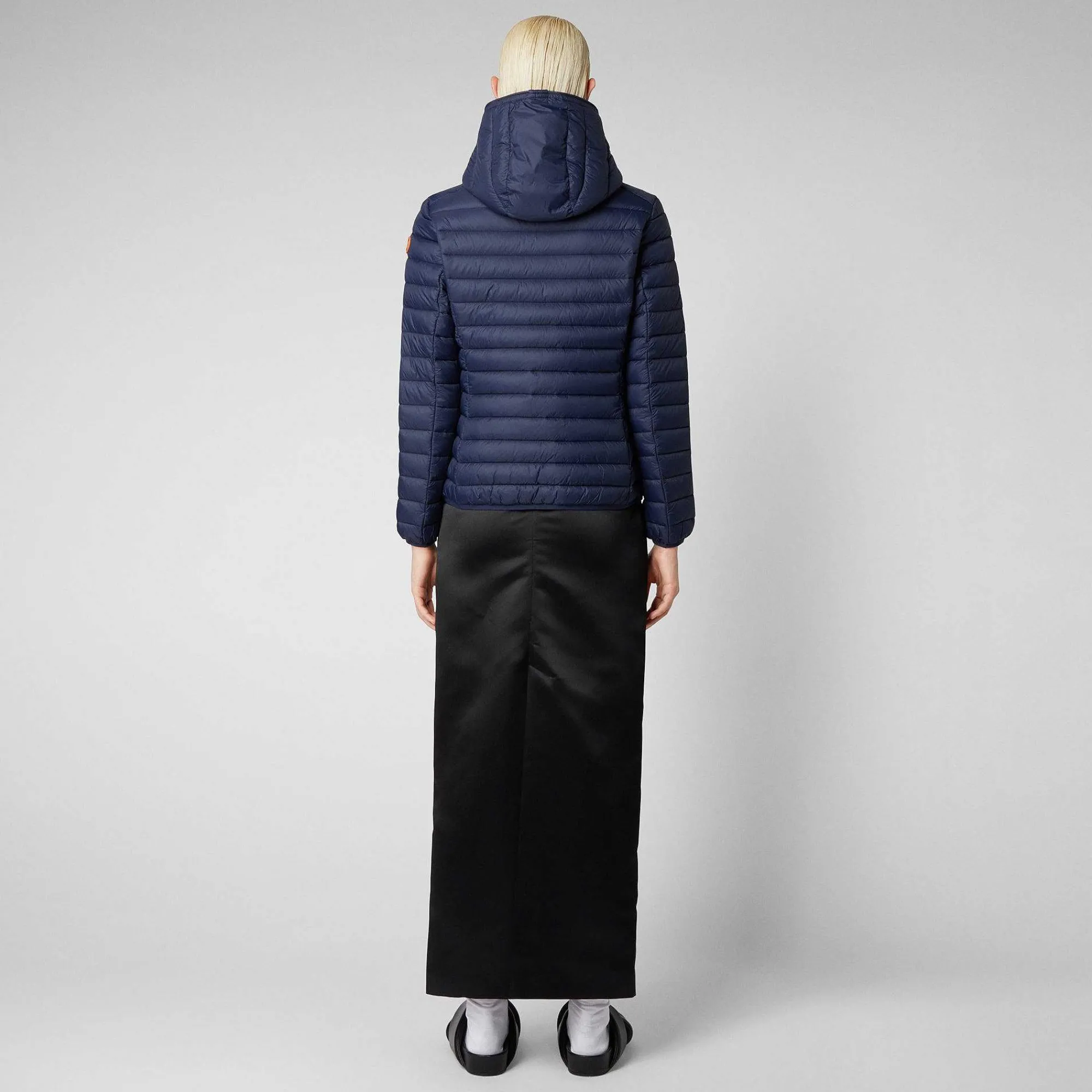 Piumini Animal-Free^Save The Duck Piumino Animal Free Con Cappuccio Donna Daisy Blu Navy