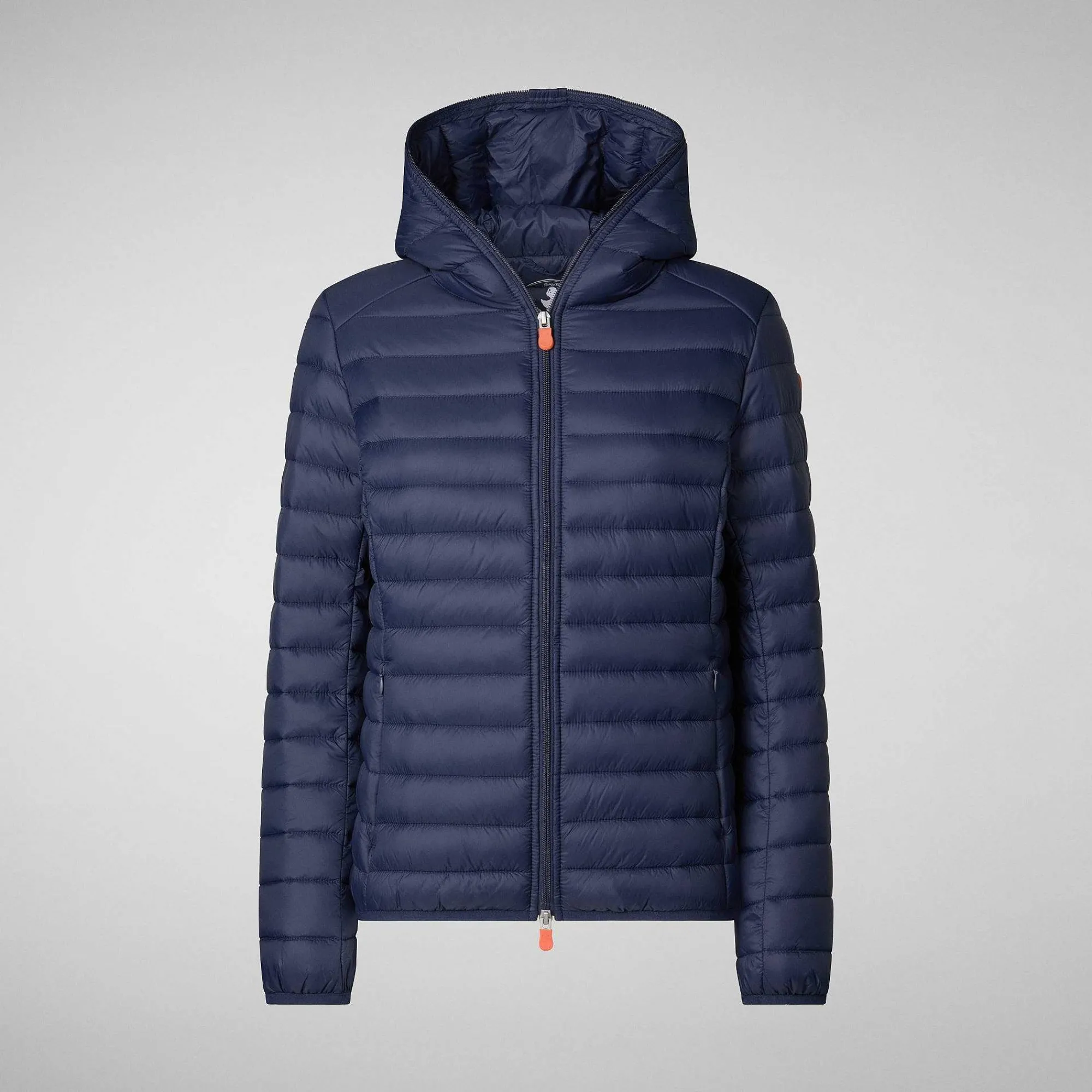 Piumini Animal-Free^Save The Duck Piumino Animal Free Con Cappuccio Donna Daisy Blu Navy