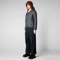 Piumini Animal-Free^Save The Duck Piumino Animal Free Con Cappuccio Donna Daisy Grigio Tempesta