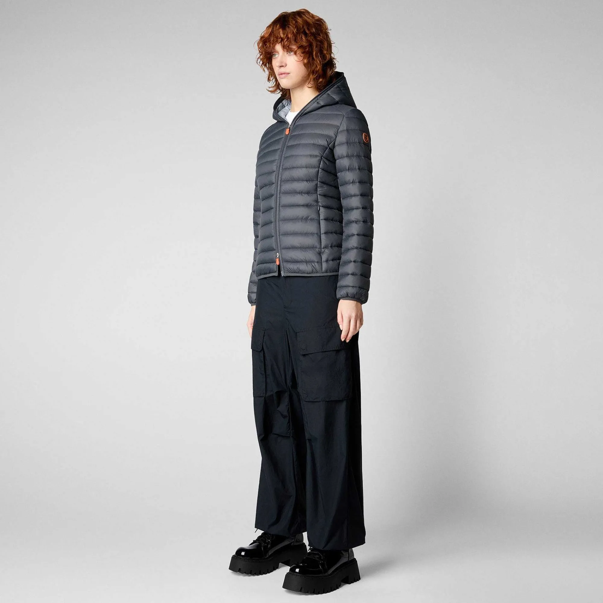 Piumini Animal-Free^Save The Duck Piumino Animal Free Con Cappuccio Donna Daisy Grigio Tempesta