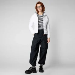 Piumini Animal-Free^Save The Duck Piumino Animal Free Con Cappuccio Donna Daisy Off Bianco