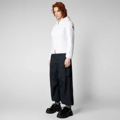 Piumini Animal-Free^Save The Duck Piumino Animal Free Con Cappuccio Donna Daisy Off Bianco