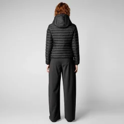 Piumini Animal-Free^Save The Duck Piumino Animal Free Con Cappuccio Donna Daisy Nero