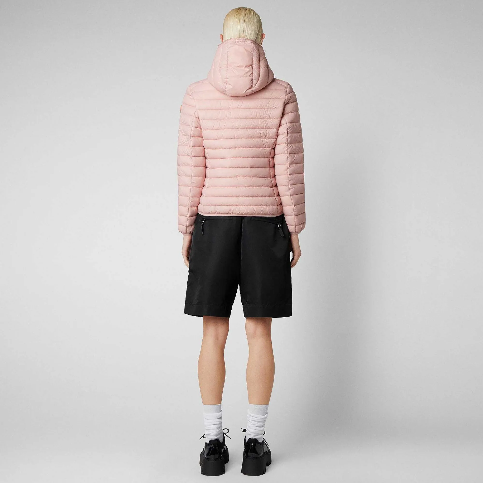 Piumini Animal-Free^Save The Duck Piumino Animal Free Con Cappuccio Donna Daisy Rosa Antico