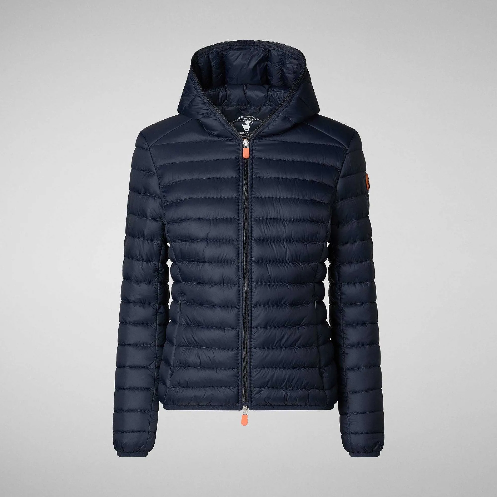 Piumini Animal-Free^Save The Duck Piumino Animal Free Con Cappuccio Donna Daisy Blu Nero