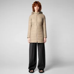 Piumini Animal-Free^Save The Duck Piumino Animal Free Donna Bryanna Beige Duna