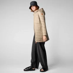 Piumini Animal-Free^Save The Duck Piumino Animal Free Donna Bryanna Beige Duna