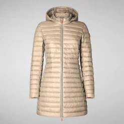 Piumini Animal-Free^Save The Duck Piumino Animal Free Donna Bryanna Beige Duna