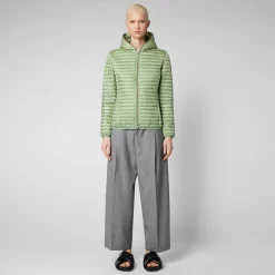 Piumini Animal-Free^Save The Duck Piumino Animal Free Donna Alexa Verde Menta