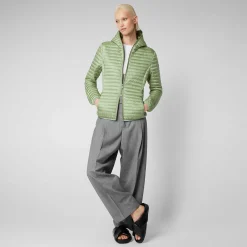 Piumini Animal-Free^Save The Duck Piumino Animal Free Donna Alexa Verde Menta