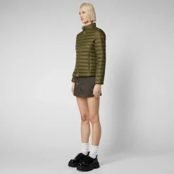 Piumini Animal-Free^Save The Duck Piumino Animal Free Donna Carly Verde Oliva