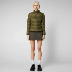 Piumini Animal-Free^Save The Duck Piumino Animal Free Donna Carly Verde Oliva