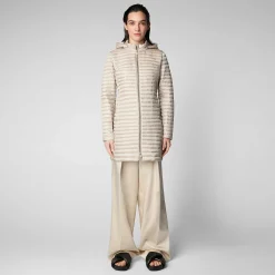 Piumini Animal-Free^Save The Duck Piumino Animal Free Donna Megs Beige Sabbia